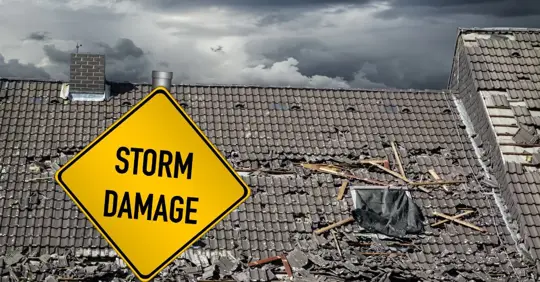 storm damaged roof