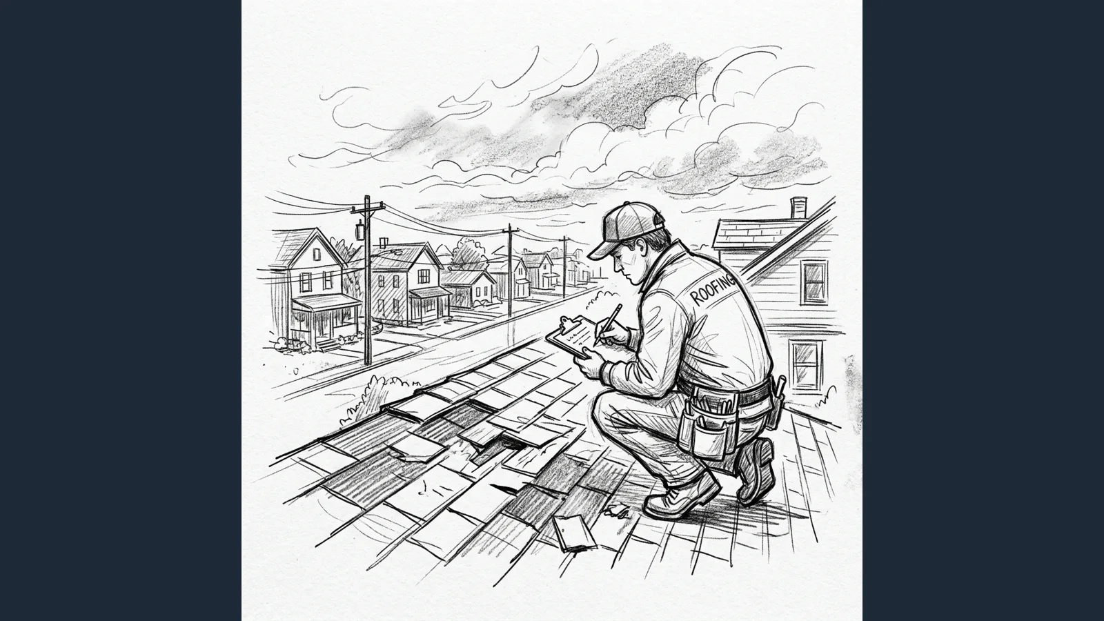 Roof inspection after storm damage in Overland Park