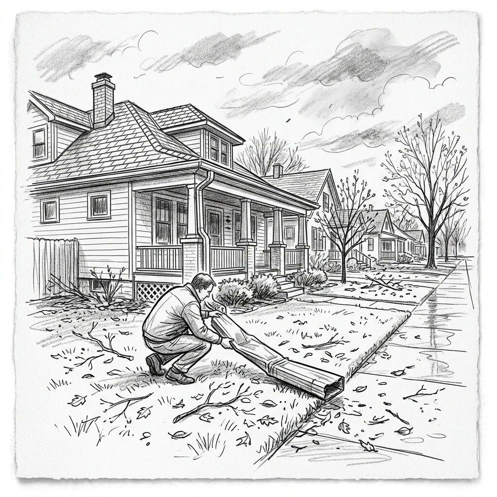 Kansas City homeowner reviewing a roofing estimate with a contractor